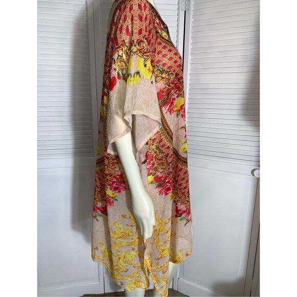 Sigris Semi Sheer Kaftan Swim Cover Free Size - Picture 5 of 12